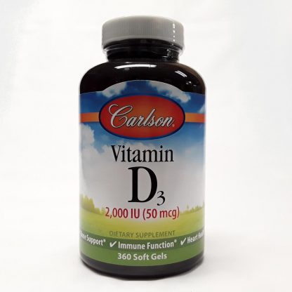 Carlson Laboratories Vitamin D3 2000 IU 360 Soft Gels Website Product Image View 1