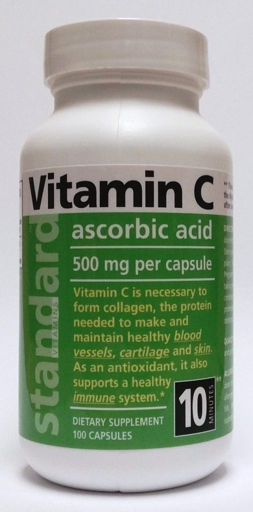 Vitamin C Ascorbic Acid 500 mg 100 CAPSULES FRONT