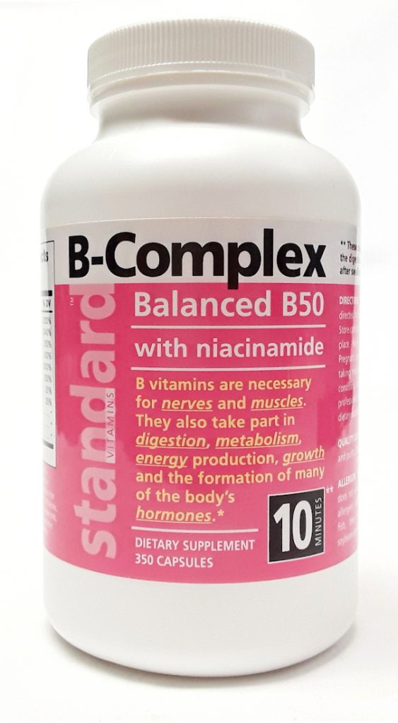 Standard Vitamins Balanced B50 w/niacinamide, 350 capsules
