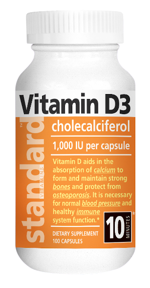 STANDARD VITAMINS NUTRINA Vitamin D3 product image main view