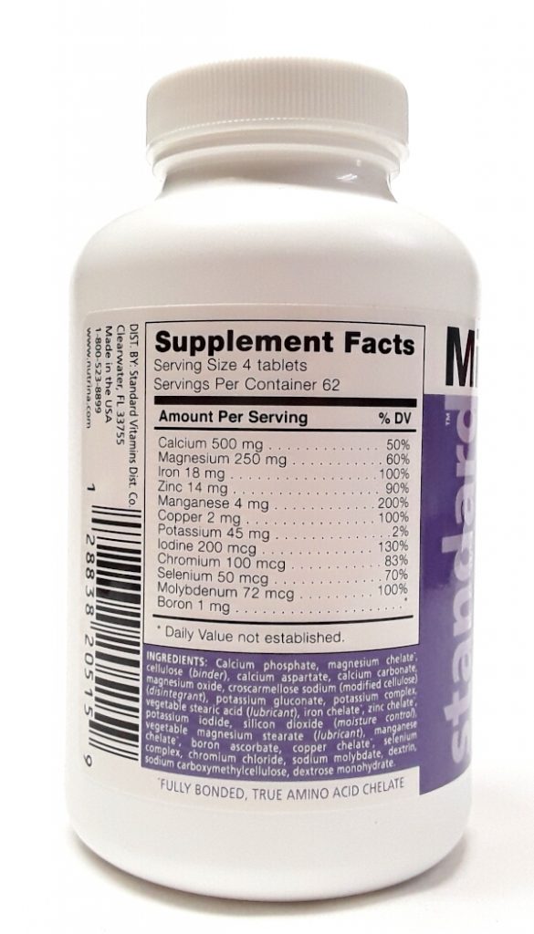 Standard Vitamins Minerals + Trace Elements, 250 tablets