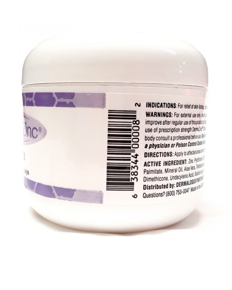 DermaZinc Cream, Zinc Pyrithione 0.25, 4 oz jar