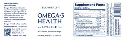 BodyHealth Omega 3 with Astaxanthin 60 softgels - Image 2