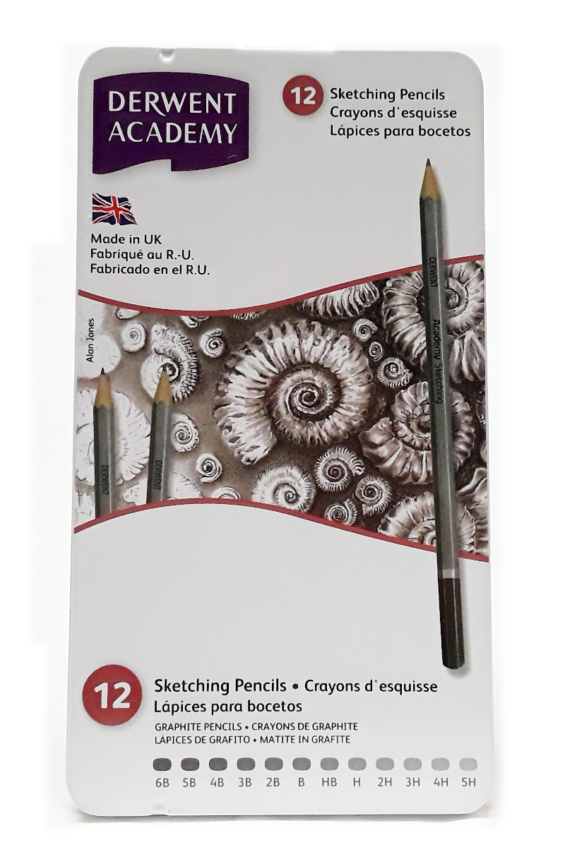 Derwent Academy Sketching Pencils, 12 pack