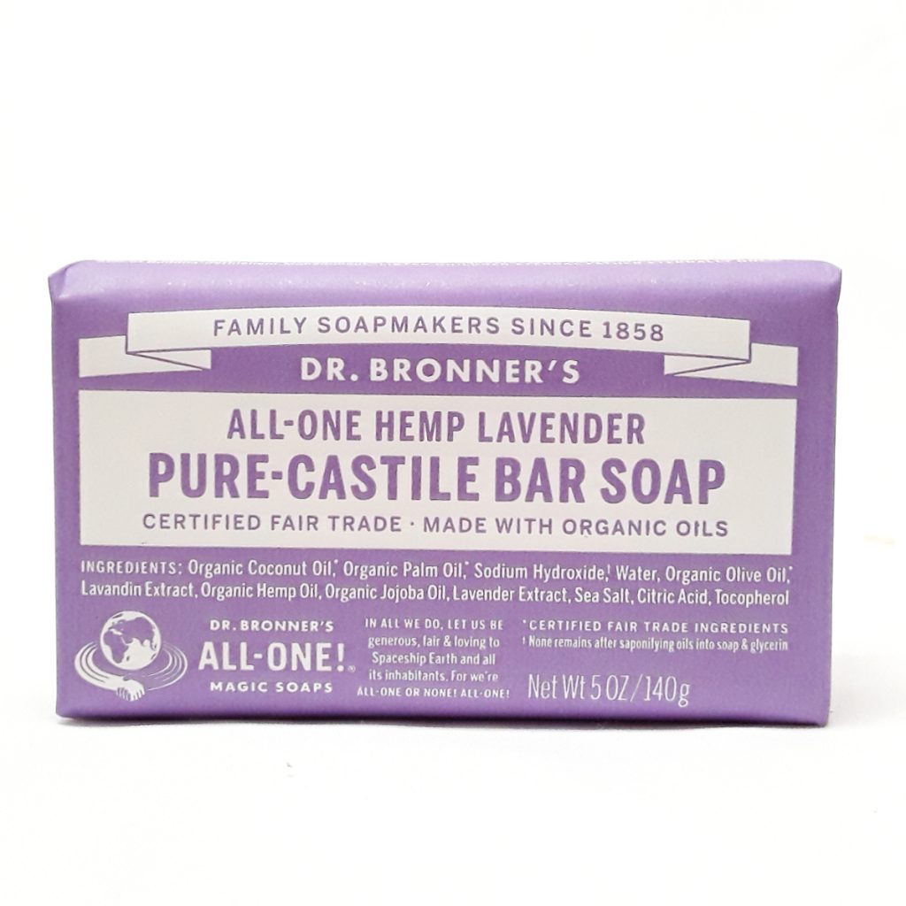 Dr Bronners Lavender Pure Castille Bar Soap One Stoppe Shoppe 4258