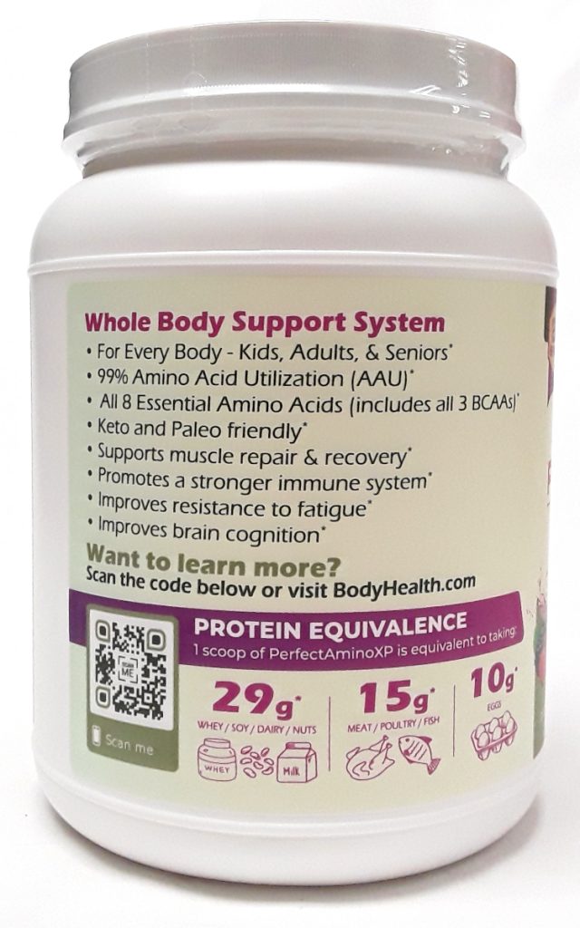 BodyHealth PerfectAmino XP Powder, Mixed Berry, (27.68 oz Jar) 120