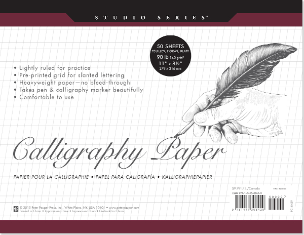 Calligraphy Paper for Beginners abcde: Calligraphy Paper Pad For Beginners,  Slanted Calligraphy Paper 110 Sheets for Script Writing Practice  (Paperback)