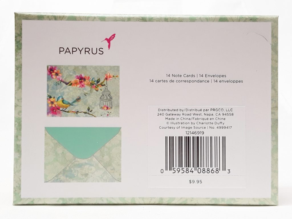 Papyrus Flowery Branch Birdcage Note Cards, 14Count