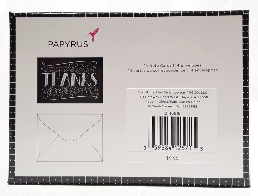 papyrus thank you cards from shower