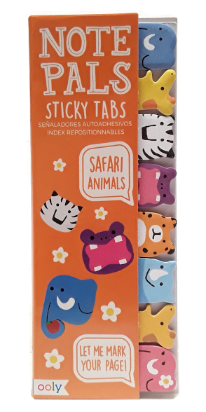 Ooly note pals sticky tabs safari animals main