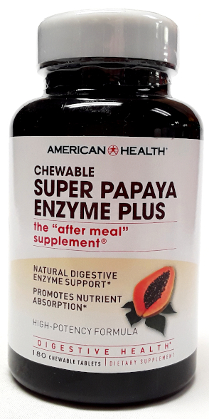 American Health Chewable Super Papaya Enzyme Plus 180 Tablets main
