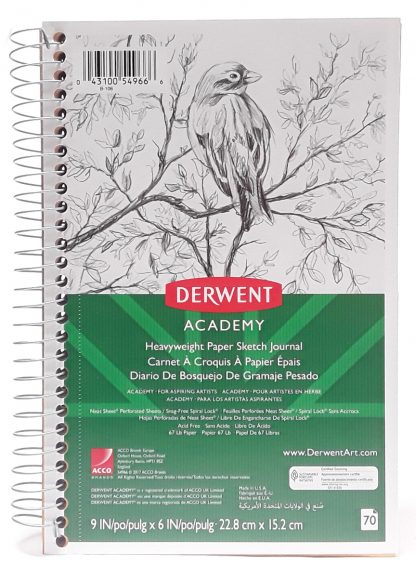 Derwent Academy™ Wirebound Sketch Diary, 9 x 6, 70CT (1)