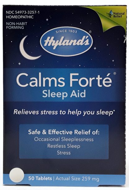 Hyland's Calms Forte Sleep Aid 259mg 50 Tablets front