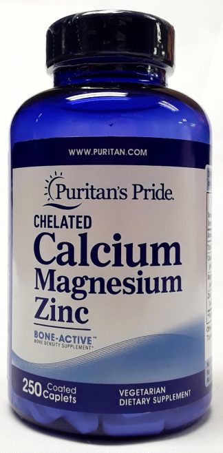 Puritan S Pride Chelated Calcium Magnesium Zinc 250 Caplets