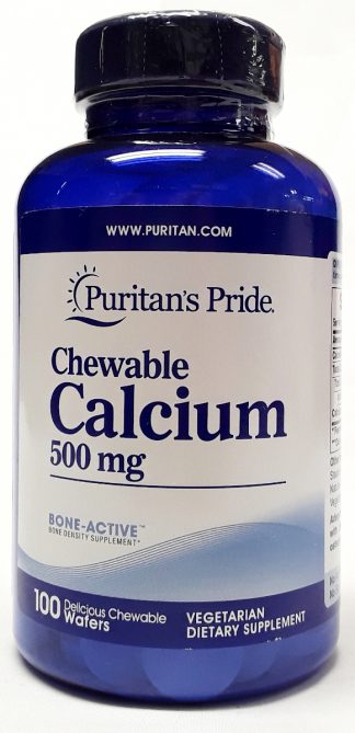 Puritans Pride Chewable Calcium 500mg 100 Wafers