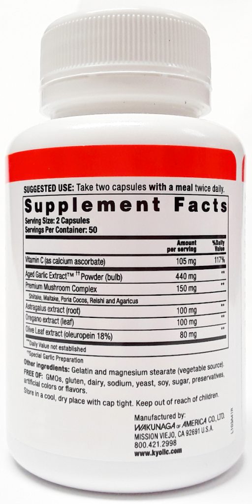 Kyolic Aged Garlic Extract Immune Formula 103 100 capsules One Stoppe