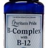 Puritan's Pride B-Complex with B-12 90 Tablets front