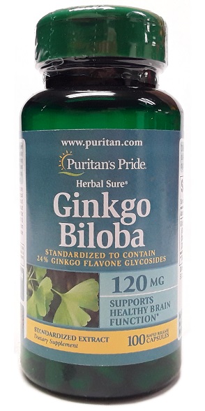 Puritan's Pride Ginkgo Biloba 120mg 100 Capsules main