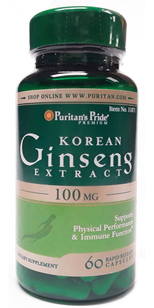 Puritan's Pride Korean Ginseng Extract 100mg 60 capsules