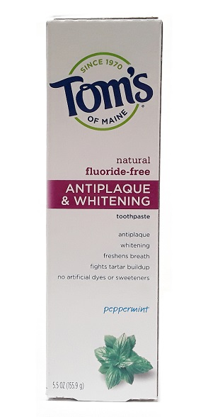 Tom's of Maine Antiplaque & Whitening Toothpaste 5.5oz Flouride Free