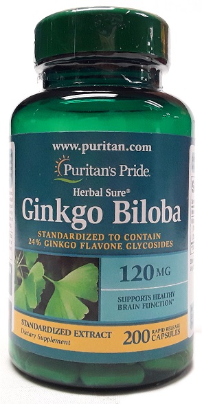 Puritan's Pride Ginkgo Biloba 120mg 200 Capsules main