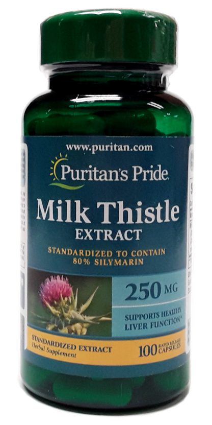 Puritan's Pride Milk Thistle Standardized 250 mg 100 Capsules (1)
