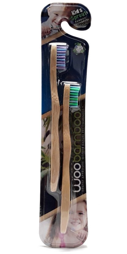 WooBamboo Kids Sprout Bamboo Toothbrush 2 Pack (1)