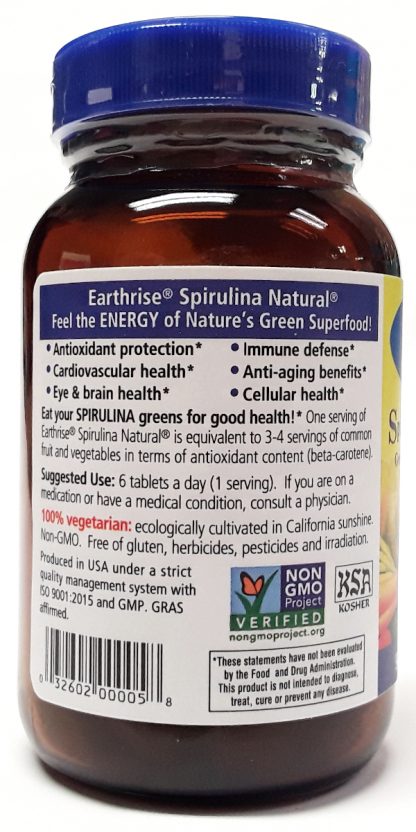 Earthrise Spirulina Natural 90 Tablets (4)
