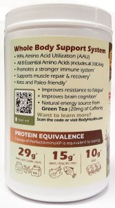 BodyHealth PerfectAminoXP Mocha Boost Powder 6oz 60 Servings (3)