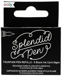 Ooly Splendid Fountain Pen Ink Refills Black 5 ink cartridges (1)