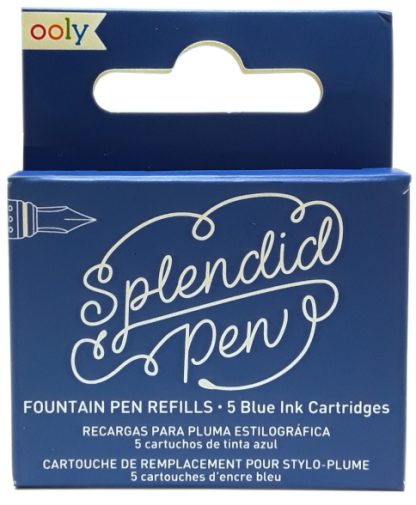Ooly Splendid Fountain Pen Ink Refills Blue 5 ink cartridges main