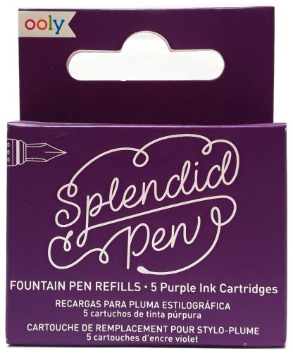 Ooly Splendid Fountain Pen Ink Refills Purple 5 ink cartridges (1)