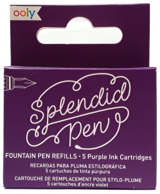 Ooly Splendid Fountain Pen Ink Refills Purple 5 ink cartridges main
