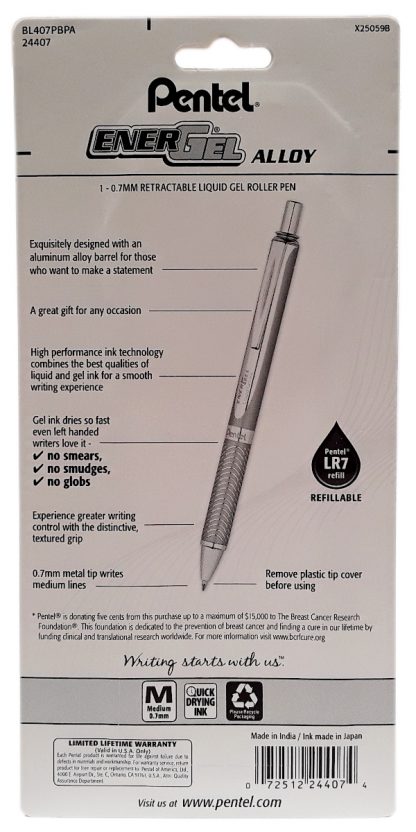 Pentel EnerGel® Alloy Gel Pen 0.7mm Medium (2)