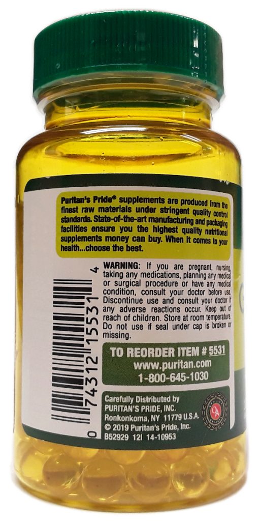 Puritan's Pride Odorless Garlic Extract 100 Softgels