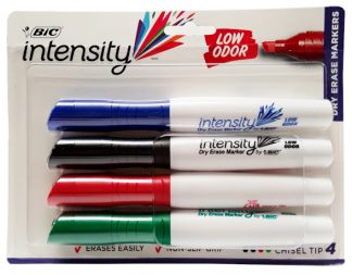 BIC Intensity Dry Erase Markers Chisel Tip 4 colors main
