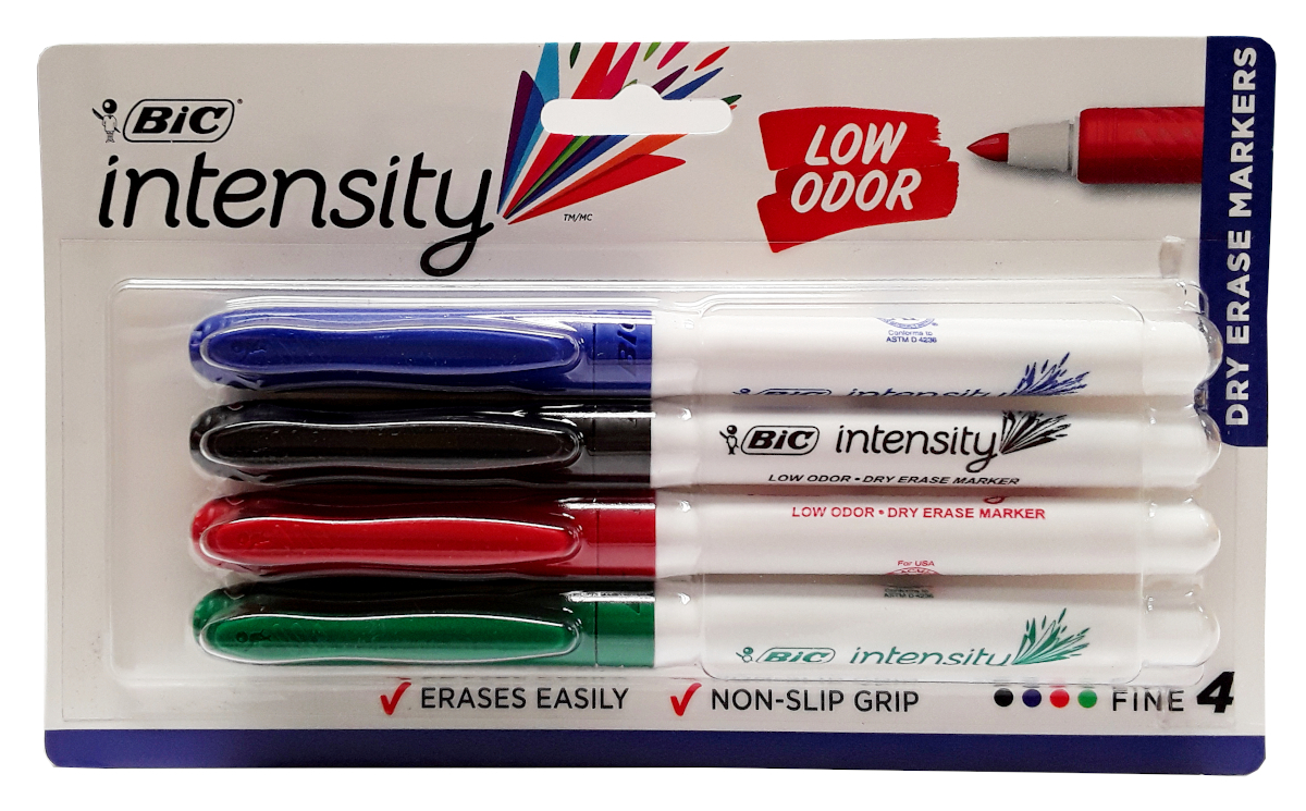 https://onestoppeshoppe.com/wp-content/uploads/2021/08/BIC-Intensity-Dry-Erase-Markers-Fine-Tip-4-colors-1.jpg