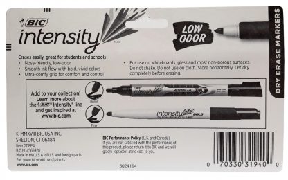 BIC Intensity Dry Erase Markers Fine Tip 4 colors (2)