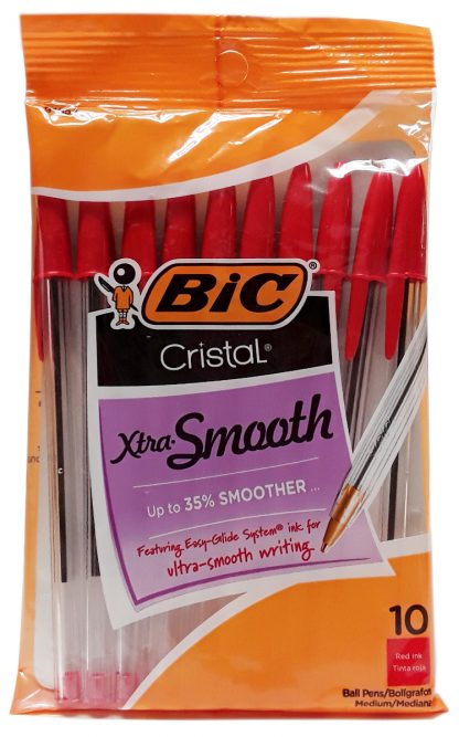 Bic Cristal Red Ballpoint Pens 10pk (1)