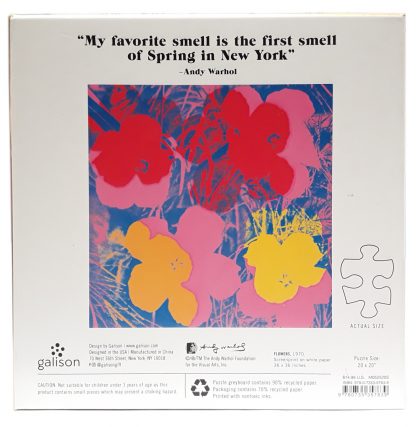 Galison Andy Warhol Flowers 500 Piece Jigsaw Puzzle (2)