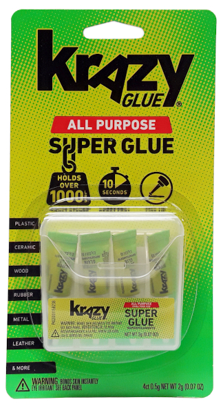 Krazy Glue All Purpose Singles 4 Tubes main