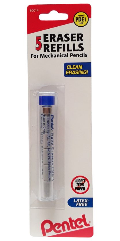 Pentel Non-Abrasive Erasers 5 refills