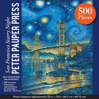 Peter Pauper San Francisco Starry Night 500 Piece Jigsaw Puzzle (1)