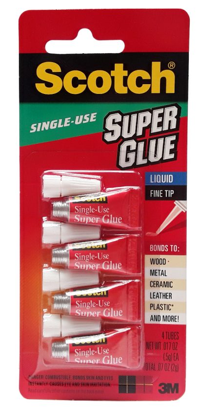 Scotch Single Use Super Glue 4 Tubes (1)