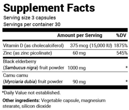 Dr. Berg Advanced Immune Support 1000 mg Elderberry 90 caps - Image 2