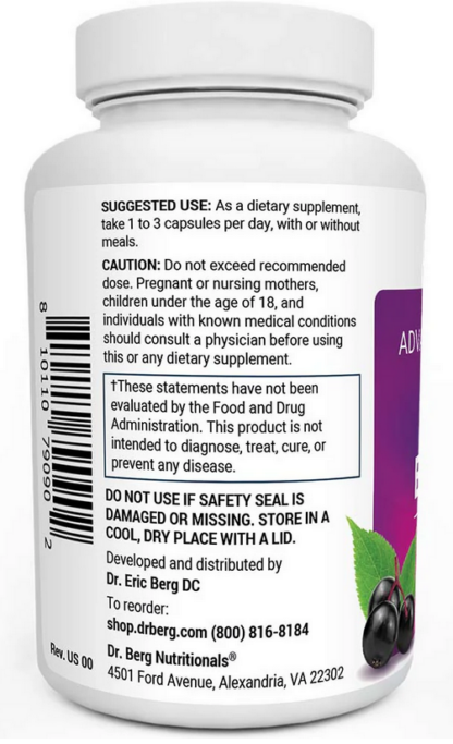 Dr. Berg Advanced Immune Support 1000 mg Elderberry 90 caps - Image 3