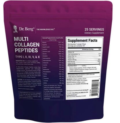 Dr. Berg's Multi Collagen Peptides 15.5 g of Collagen 25 servings - Image 3