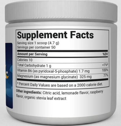 Dr. Berg Magnesium Powder Drink Raspberry Lemon Flavor – 325 mg of Magnesium Glycinate per serving – 50 servings - Image 2