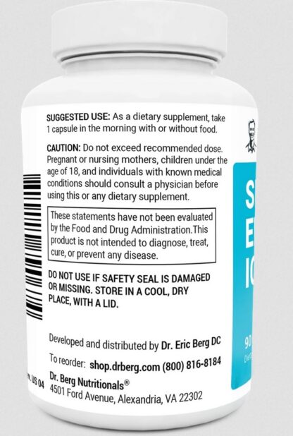 Dr. Berg Sea Kelp Enhanced Iodine - 90 Capsules - Image 3