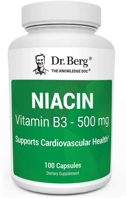 Dr. Berg Niacin 500 mg of Vitamin B3 - 100 Caps